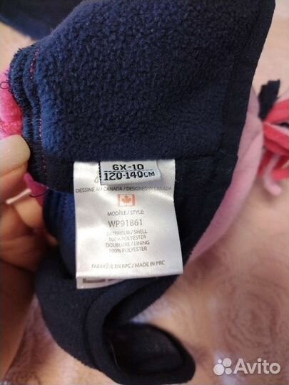 Шапка и снуд флисовые на весну/осень 122-134