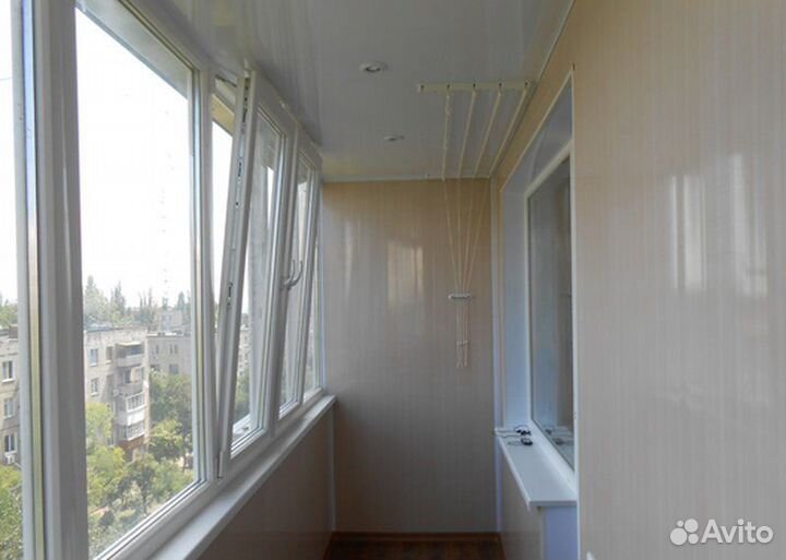 Остекление балконов и лоджий. Отделка