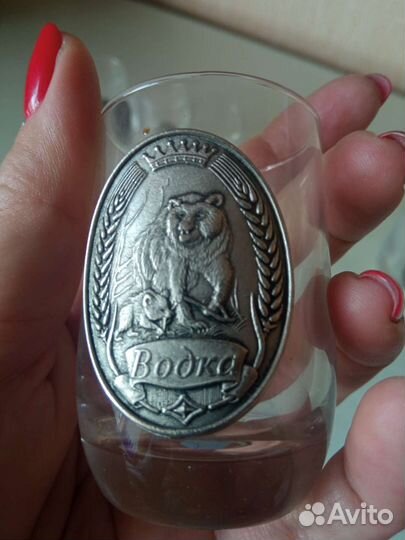 Стопка водка медведь