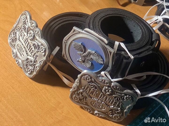 Мужской кожаный ремень ручной работы