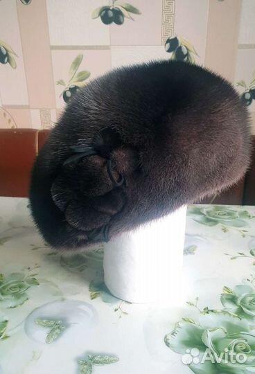 Шапка зимняя норковая женская