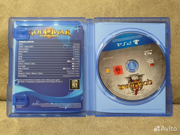 Игровой диск God of War 3 remaster PlayStation 4,5