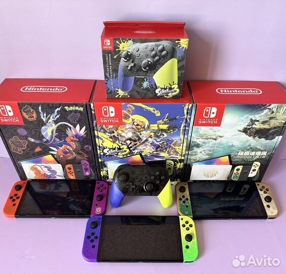 Nintendo Switch OLEd Zelda/Splatoon/Pokemon/Белый