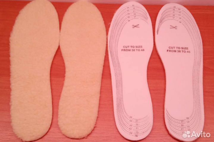 Стельки для обуви (овечья шерсть/мех)