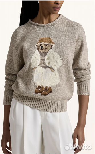 Polo ralph lauren свитер с мишкой женский M