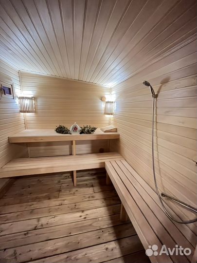 Баня на дровах с домиком
