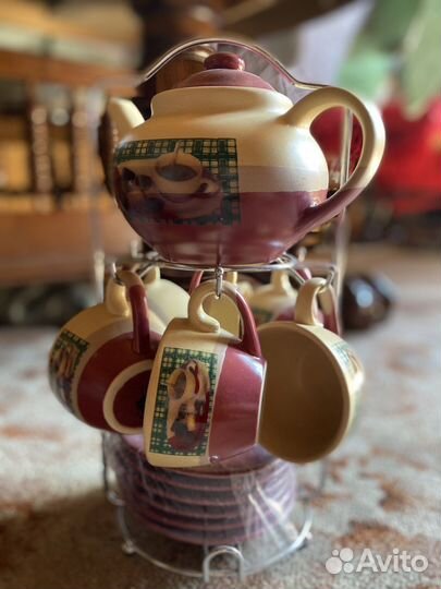 Набор чайник + чашки 14 предметов