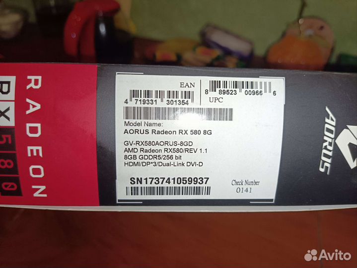 Видеокарта Radeon RX 580 8 гб