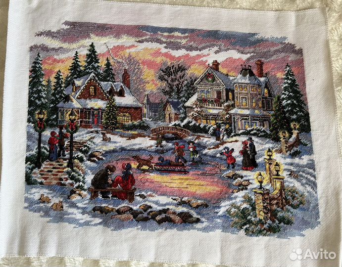 Картина вышитая крестом ручная работа