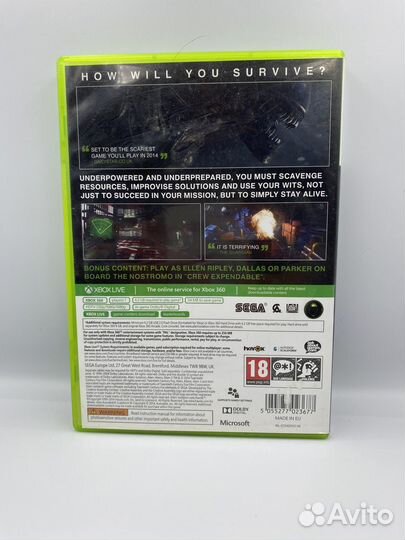 Alien Isolation: Nostromo Edition xbox 360 (б/у)