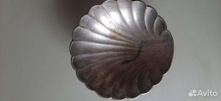 Конфетници в виде ракушки. Латунь. Посеребрение