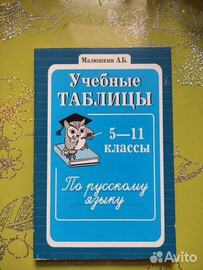 Учебные таблицы по русскому языку, 5-11 кл