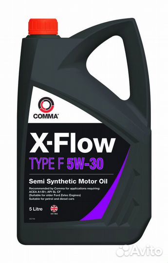 Comma 5W30 X-flow type F (5L) масло моторное A