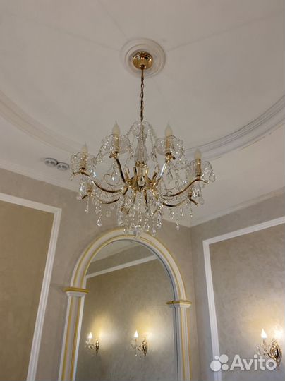 Люстра хрустальная, бра