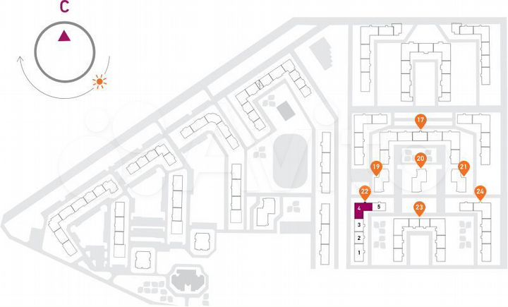 3-к. квартира, 64,9 м², 17/17 эт.