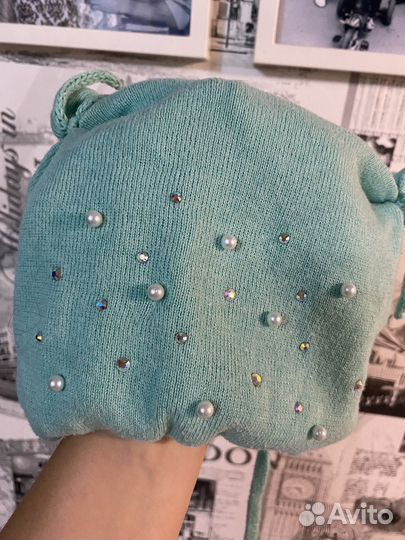 Шапка для девочки журавлик