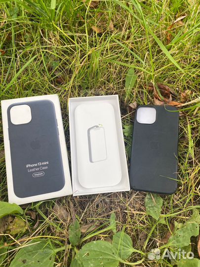 Чехол iPhone 13 Mini Кожаный Magsafe