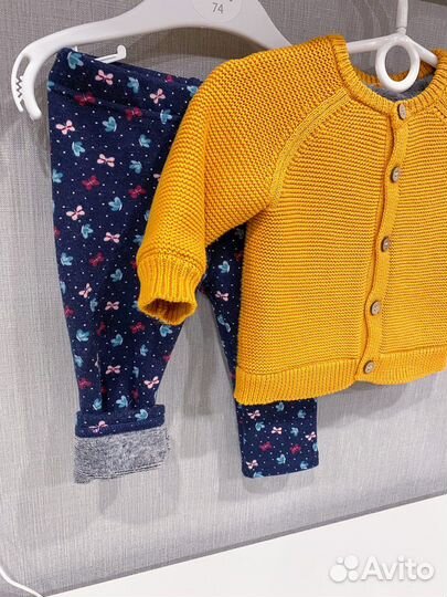 Костюм утепленный для девочки кофта и штаны