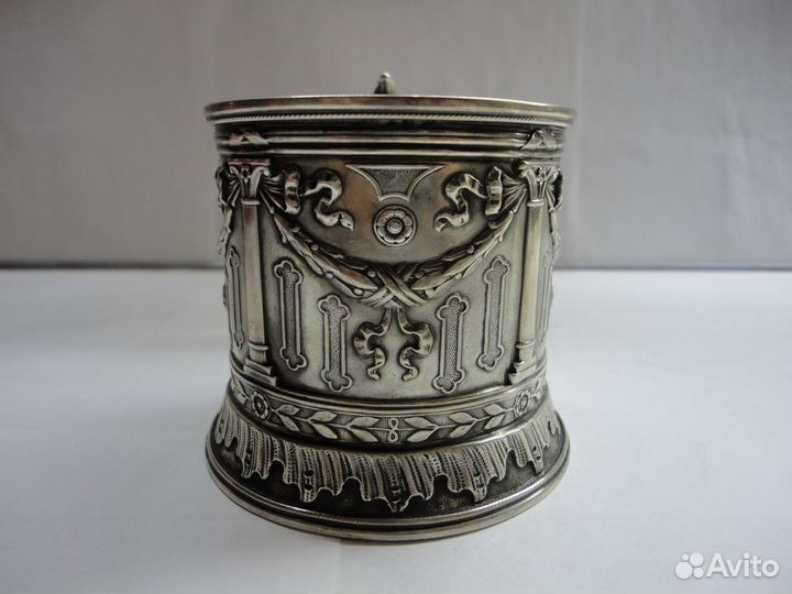 Серебряный подстаканник Охота на медведя(875) 37г