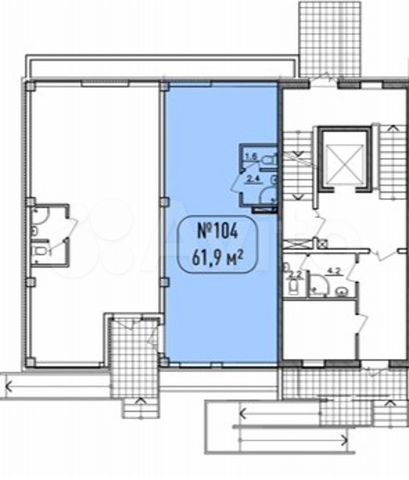 Свободного назначения, 61.8 м²