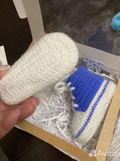 Носочки - пинетки детские вязаные