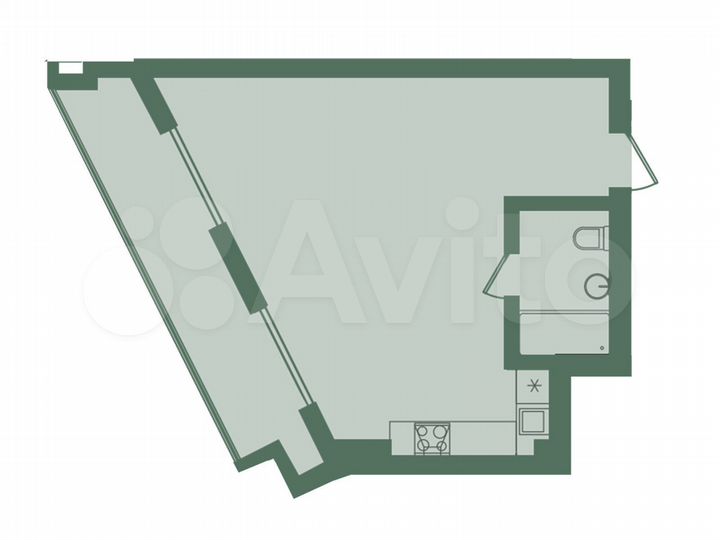 2-к. апартаменты, 42 м², 2/8 эт.