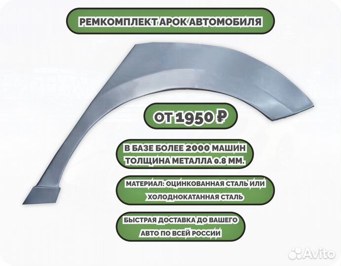 Ремонтные арки (ремкомплект) на автомобиль