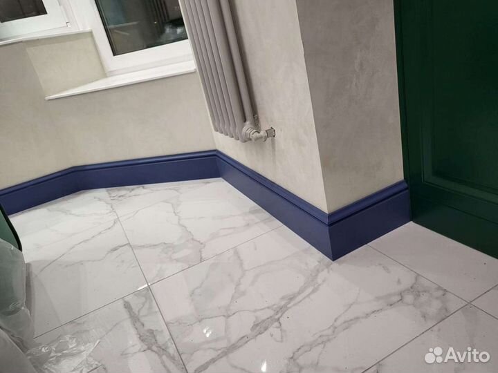 Установка плинтуса Мдф и дюрополимер