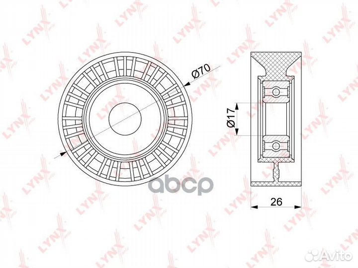 Ролик натяжной приводного ремня PB5193 lynxauto