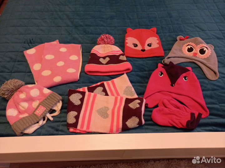 Шапки для девочки 3-6 лет