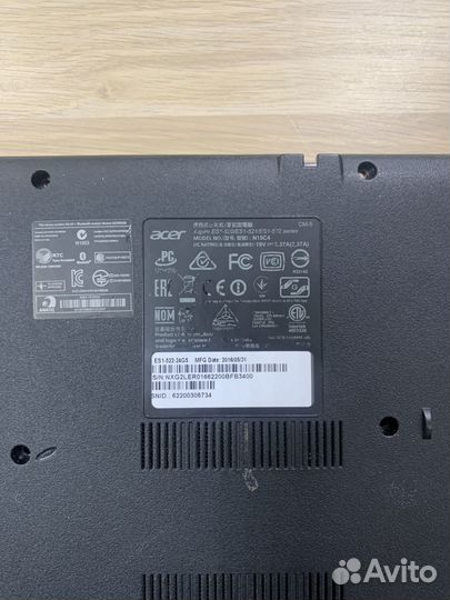 Ноутбук Acer ES-522 разбор