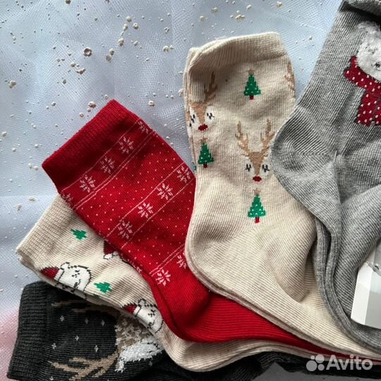 Носки детские новогодние набор р-р 31-33 C&A