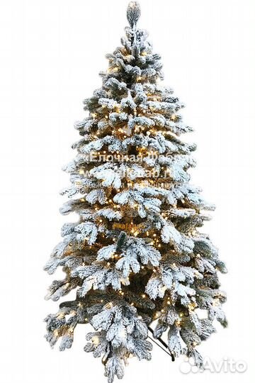 Заснеженная ёлка со встр. гирляндой-223а