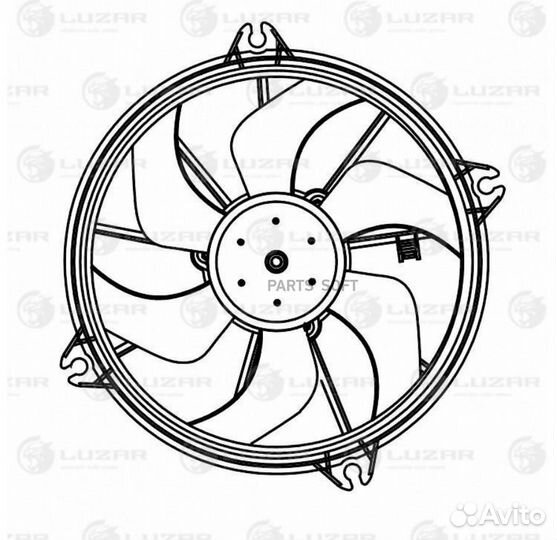 Luzar LFK2004 Вентилятор охлаждения Peugeot 407 (0