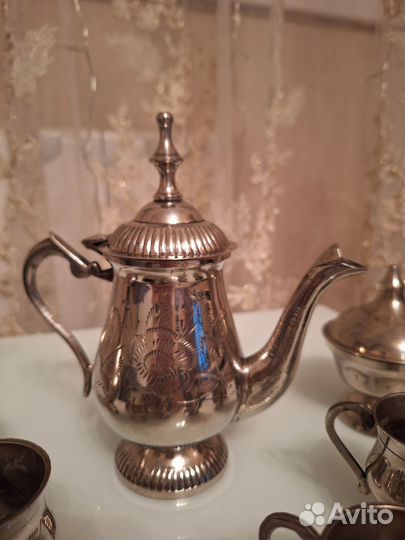 Набор посуды кофейный латунь