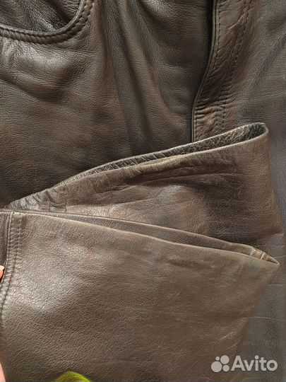 Брюки кожаные мужские р.52-54