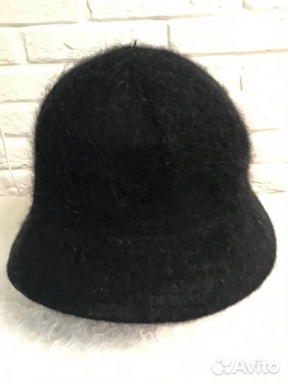 Стильная зимняя шляпка из шерсти ангоры