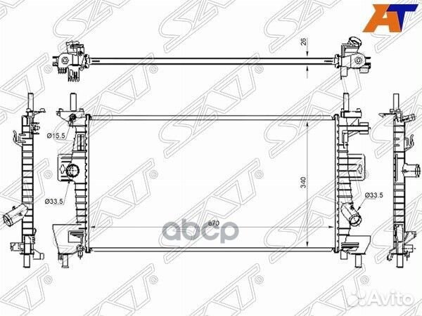 Радиатор Ford Focus 10-19 / C-MAX 10-19 SG-FD0011