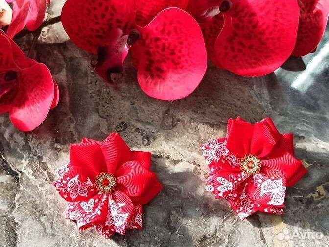 Резиночки,заколочки,бантики для волос ручной работ