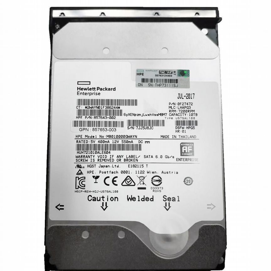 [878677-001] Жесткий Диск Hpe 10tb 857968-001 Sata 878677-001