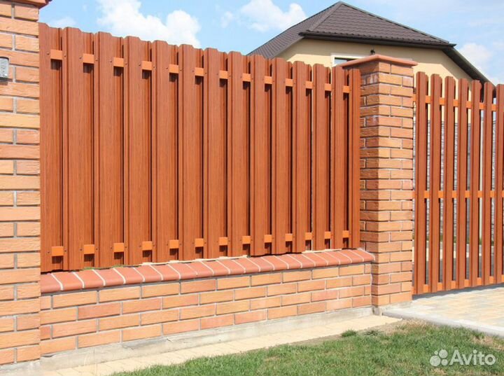 Штакетник металлический GL RAL 8012