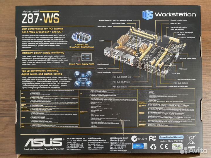 Материнская плата Asus Z87 WS