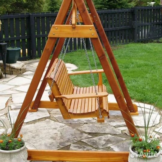 Деревянные качели
