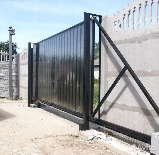 Откатные ворота. Изготовление и монтаж