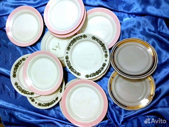 Фарфоровые тарелки: винтаж СССР, разные