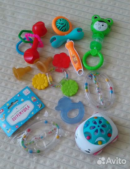 Игрушки погремушки пакетом