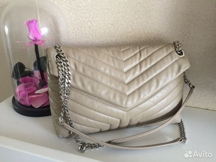 Сумка натуральная кожа бежевая