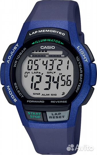 Часы casio WS-1000H-2avef(wr 10bar,засечки кругов)