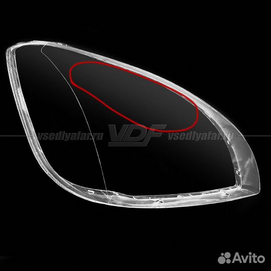 Уцененное стекло для фары KIA Rio II (2005-2011) П