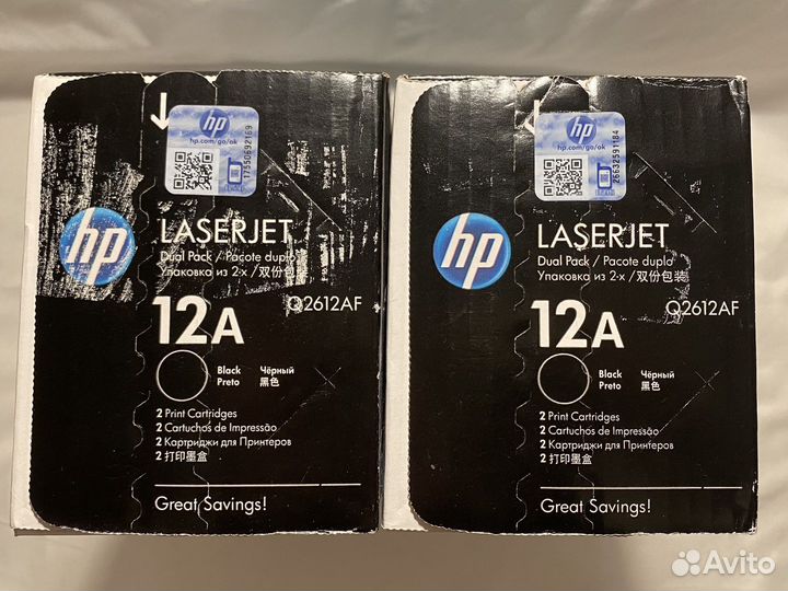 Картридж лазерный HP 12A (Q2612AF) черный